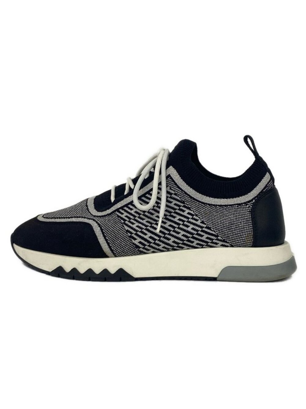 Hermes Sneakers 36.5 Addict Black Light Gray White